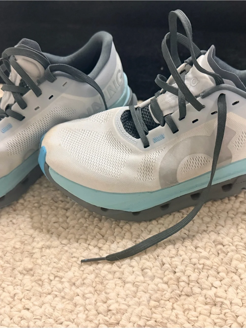On Running Women’s Sneakers in Light Gray and Aqua